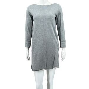 Urban Research Doors Dress Women 1 Gray Sweatshirt Organic Cotton Pockets Casual